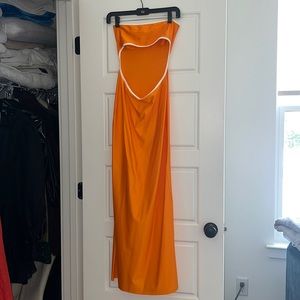 BAOBAB Mambo Strapless Satin Maxi Dress